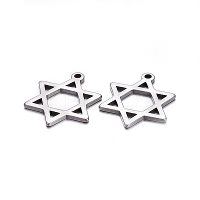 Tarnish Resistant 201 Stainless Steel Pendants STAS-F221-16P-1