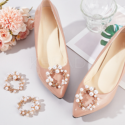 4Pcs Alloy Rhinestone Shoe Decorations FIND-GF0006-58-1