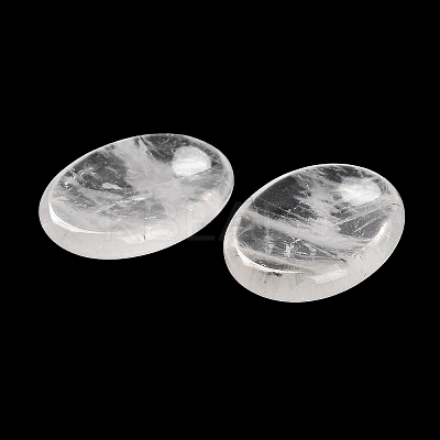 Natural Quartz Crystal Oval Worry Stone G-R487-01B-1