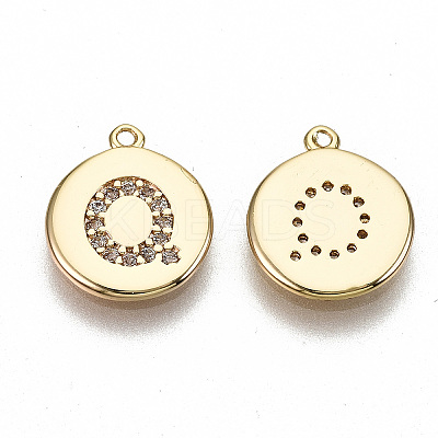 Brass Micro Pave Clear Cubic Zirconia Charms LS-KK-N231-233Q-NF-1
