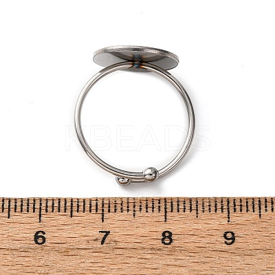 304 Stainless Steel Cuff Ring Components STAS-D372-02P-05-1