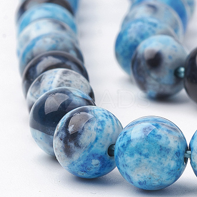 Dyed Natural Fire Crackle Agate Beads Strands G-T098-02B-04-1