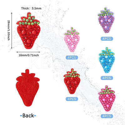 20Pcs 5 Colors Rhinestone Patches PATC-TA0001-07B-1