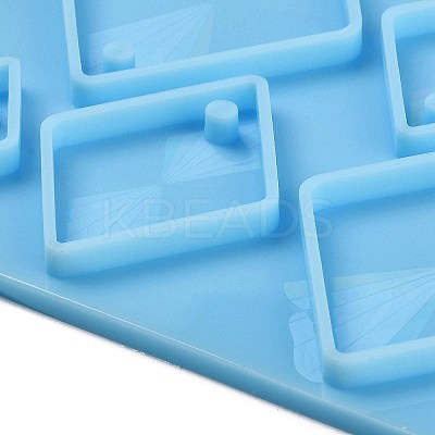 Rhombus Shape Holographic Pendant DIY Silicone Mold DIY-K063-10-1