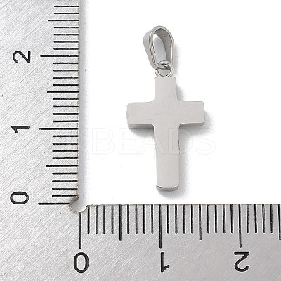 304 Stainless Steel Micro Pave Cubic Zirconia Pendants STAS-Z107-08P-06-1