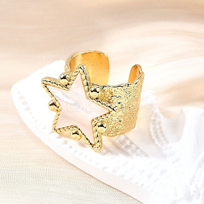 Brass Cuff Rings for Women RJEW-F183-02A-G-1