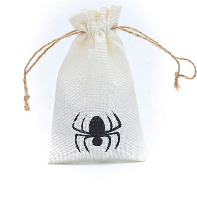 Halloween Burlap Packing Pouches HAWE-PW0001-151A-1