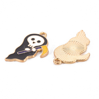 Eco-Friendly Alloy Enamel Pendants ENAM-T011-68-NR-1