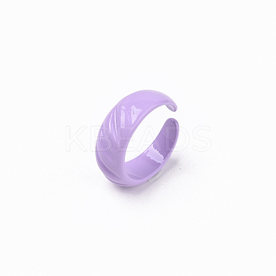 Spray Painted Alloy Cuff Rings RJEW-T011-31C-RS-1