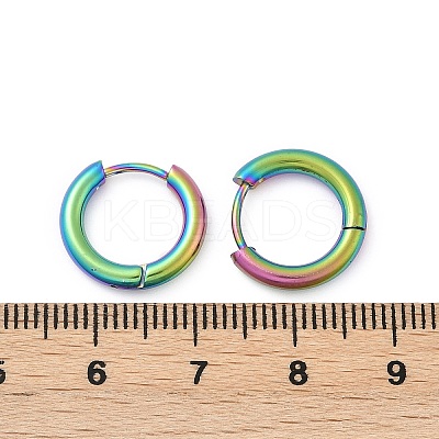 202 Stainless Steel Huggie Hoop Earrings EJEW-F111A-14mm-RC-1