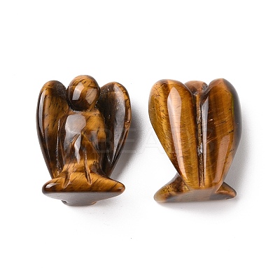 Natural Tiger Eye Angel Decor Healing Stones LS-G-G864-01A-03-1