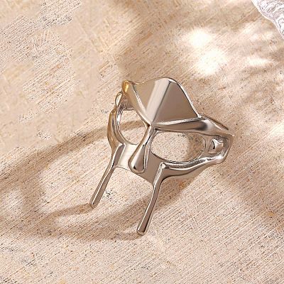 304 Stainless Steel Open Cuff Rings for Women LS-RJEW-K303-07P-1