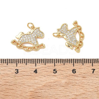 SHEGRACE Brass Micro Pave Cubic Zirconia Pendants XGRQ3D256-495G-1