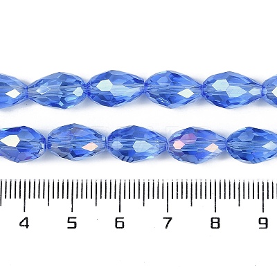 Transparent Electroplate Glass Beads Strands EGLA-N013-T10mm-B10-1