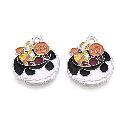 Halloween Theme Alloy and Enamel Pendants ENAM-T021-31F-01P-1