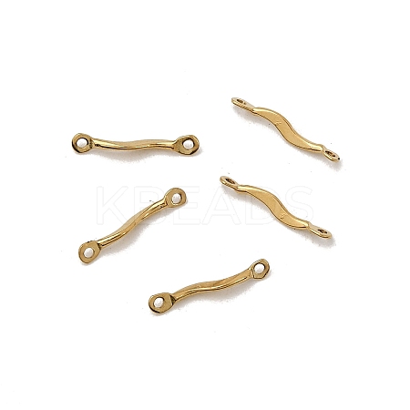 304 Stainless Steel Wavy Bar Links Connector Charms STAS-A134-01C-G-1