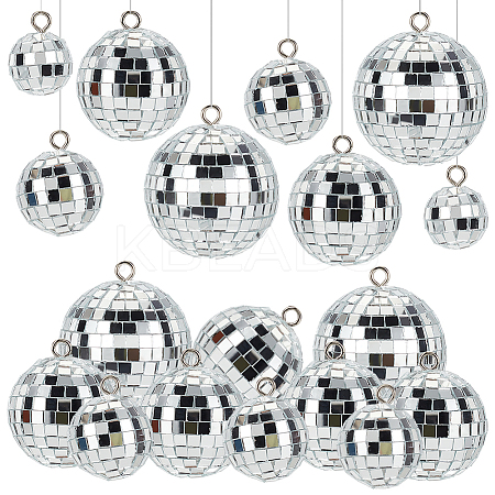 Mirror Ball Reflective Ball Pendants DIY-WH0570-26-1
