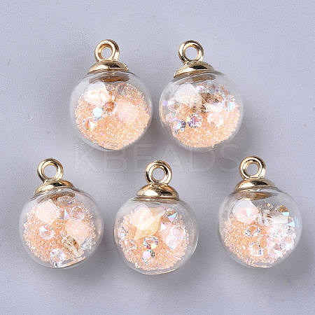 Transparent Glass Globe Pendants X-GLAA-S181-06J-1
