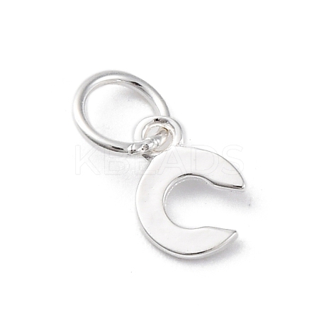 925 Sterling Silver Letter Charms STER-C012-01S-C-1