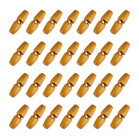 50Pcs 1-Hole Wood Buttons BUTT-UN0001-27B-1