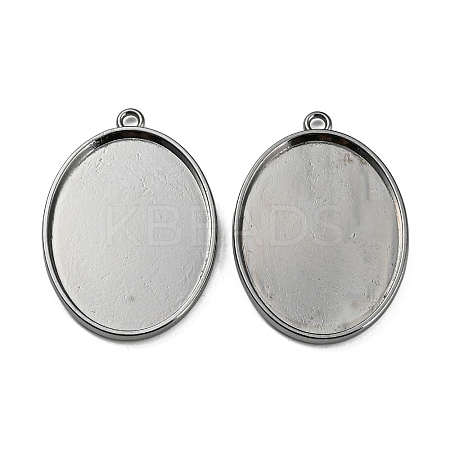 Tibetan Style Alloy Oval Tray Pendant Cabochon Settings LS-TIBEP-A19948-B-LF-1