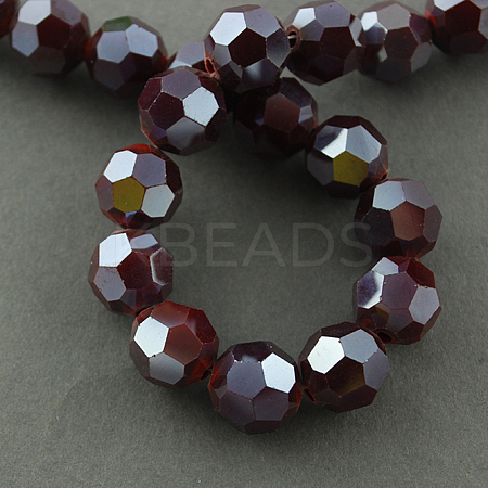 Electroplate Glass Beads Strands EGLA-R018-8mm-9-1