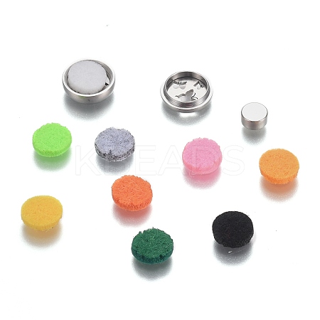 304 Stainless Steel Diffuser Locket Aromatherapy Essential Oil AJEW-N025-05P-1