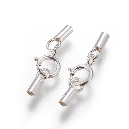 925 Sterling Silver Spring Ring Clasps STER-G019-B-08S-1