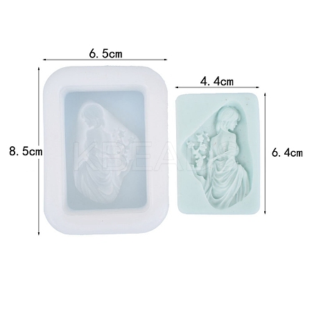 Embossed Art DIY Food Grade Silicone Statue Fondant Mold PW-WG92243-01-1