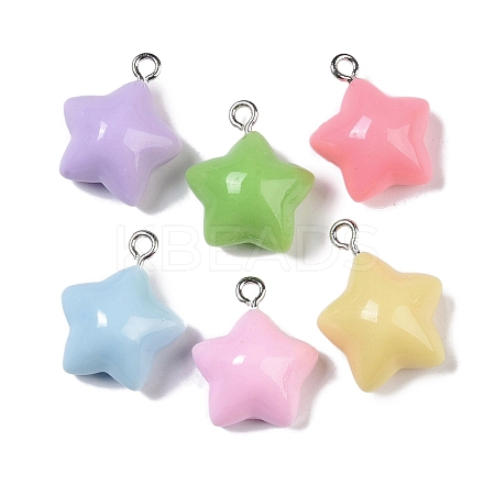 Opaque Resin Pendants RESI-H162-07P-02-1