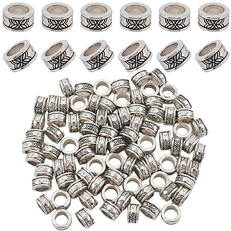 100Pcs Tibetan Style Alloy Spacer Beads PALLOY-SP0001-05-1