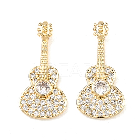 Brass Micro Pave Cubic Zirconia Pendants KK-C248-15G-1