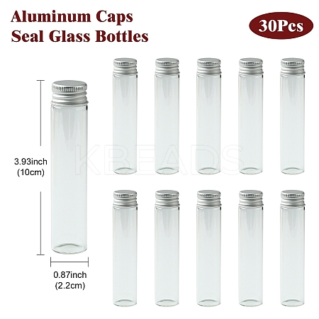 30Pcs Empty Glass Bead Storage Tubes AJEW-YW0001-16E-1