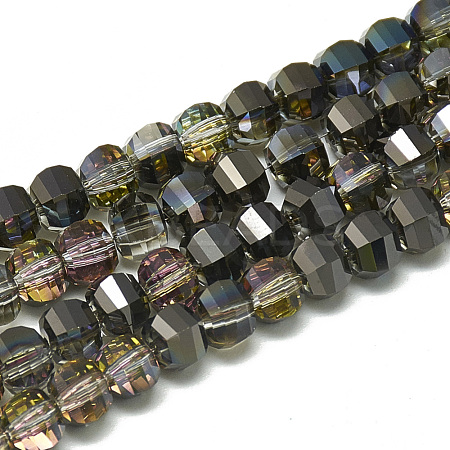 Electroplate Glass Beads Strands X-EGLA-Q094-A18-1