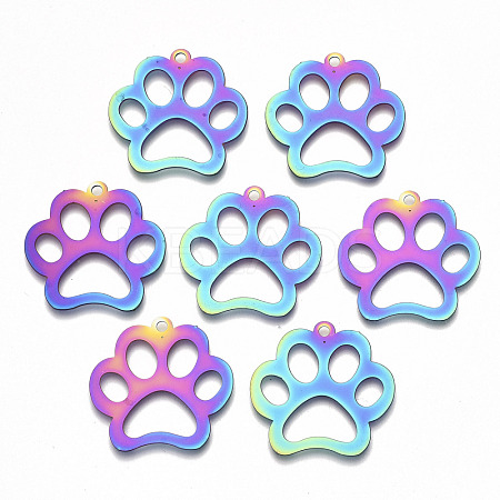 Ion Plating(IP) 201 Stainless Steel Pet Pendants X-STAS-R114-017-1