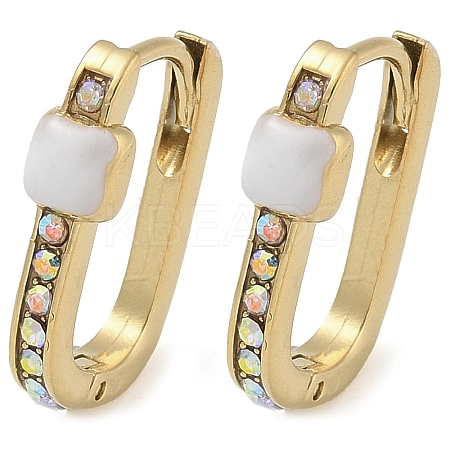 Ion Plating(IP) 304 Stainless Steel Hoop Earrings EJEW-B109-01G-02-1