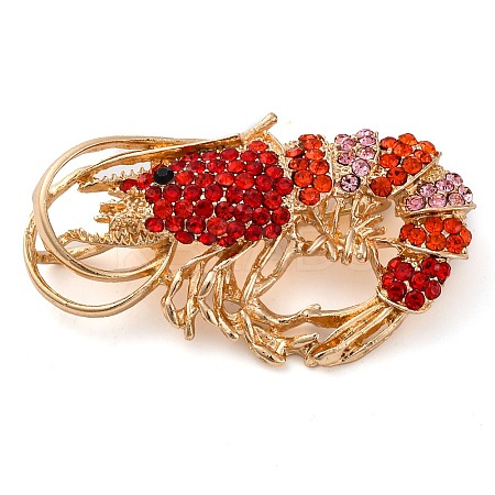 Animal Zinc Alloy Rhinestone Brooches LS-JEWB-R052-01G-1
