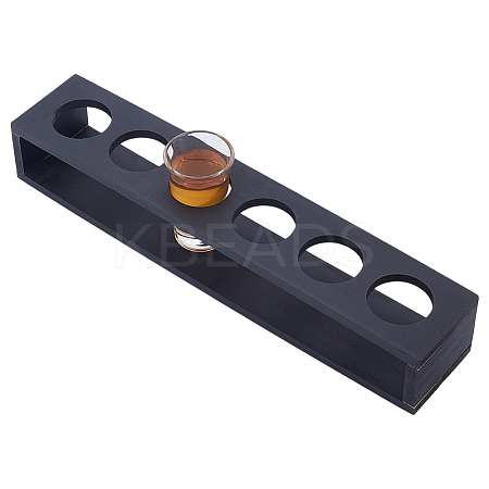 6 Round Holes Acrylic Shot Glasses Holders AJEW-WH0651-27-1