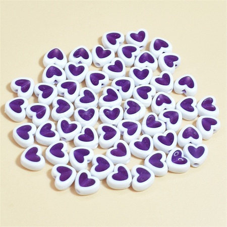 50Pcs Plastic Beads LS-KY-WH0006-03G-1