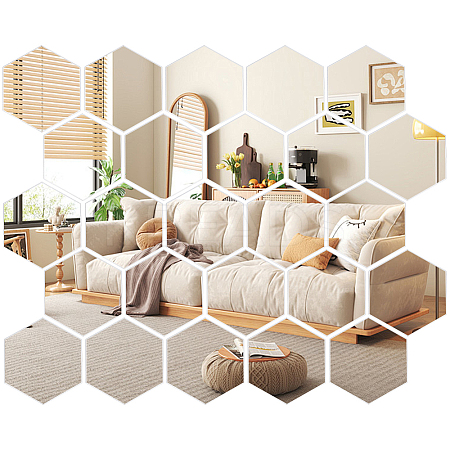Acrylic Mirror Wall Stickers AJEW-WH0323-26B-1