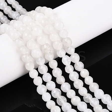 Dyed Natural White Jade Beads Strands X-G-T139-6mm-60-26-1