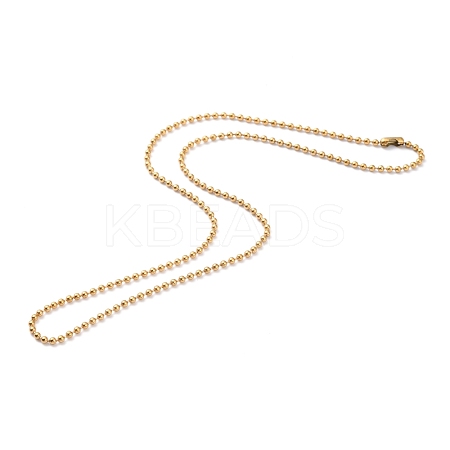 304 Stainless Steel Ball Chain Necklaces NJEW-I245-04A-G-1