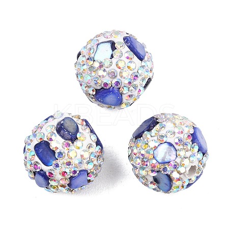 Handmade Polymer Clay Rhinestone Beads CLAY-H009-03D-1
