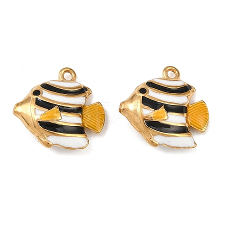 304 Stainless Steel Enamel Pendants STAS-C150-01I-1