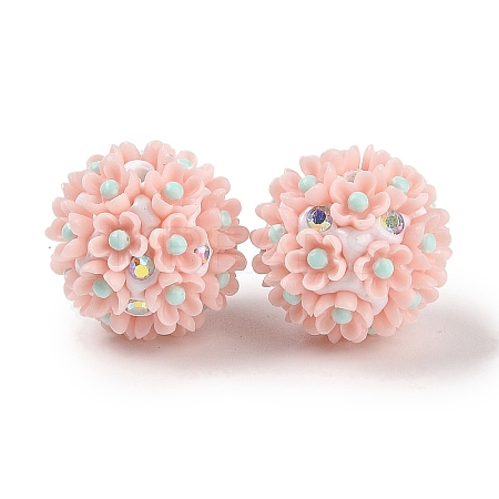 Handmade Polymer Clay Rhinestone Beads CLAY-H003-03C-1