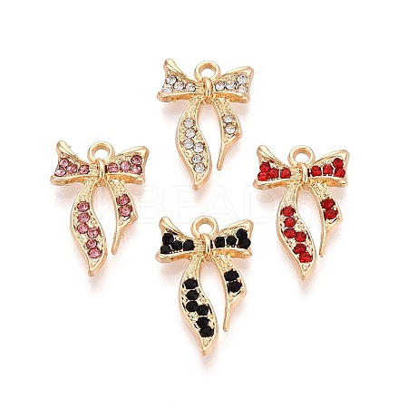 Alloy Rhinestone Pendants PALLOY-T092-22G-1