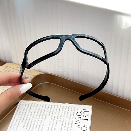 Glasses Frame Shape Plastic Hair Bands for Women PW-WG82870-02-1