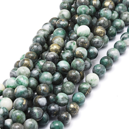 Natural Dioptase Round Beads Strands G-E569-Q01-A-1