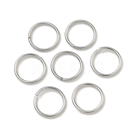 Tarnish Resistant 304 Stainless Steel Open Jump Rings STAS-J013-10x1mm-01-1