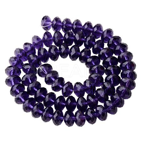 Faceted Rondelle Imitation Austrian Crystal Bead Strands G-PH0003-10-1